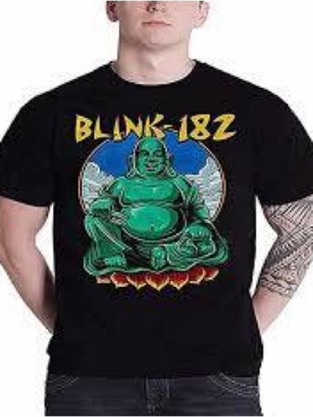 Blink-182 Buddha Graphic T-Shirt Size 2X Flawed